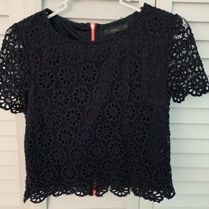 Navy Blue Lace T-Shirt